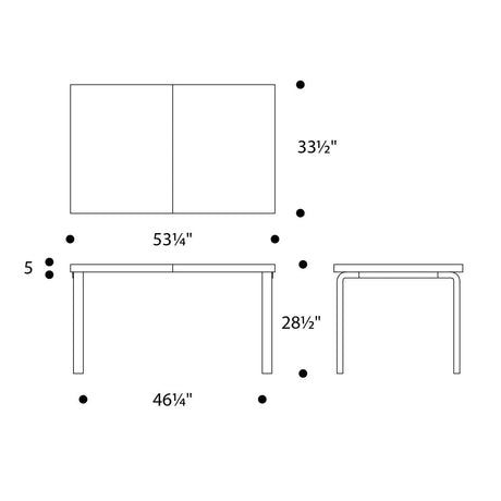 Artek Alvar Aalto Extension Table 97