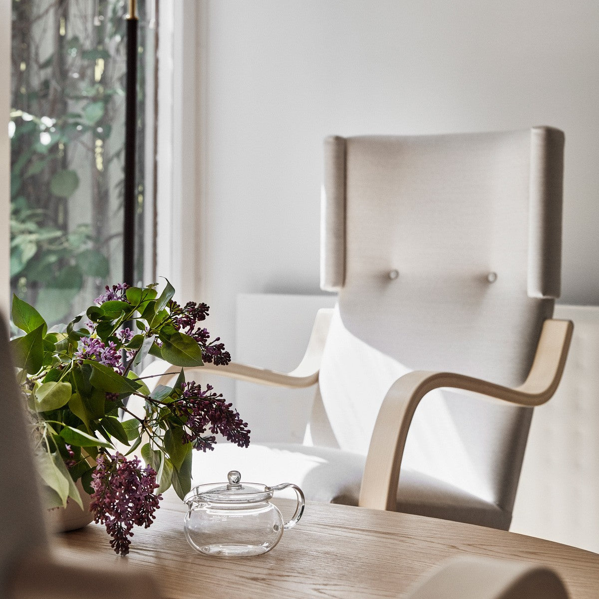 Artek Alvar Aalto - Natural Birch Armchair 401 - Upholstered