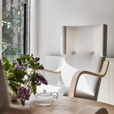 Artek Alvar Aalto Natural Birch Armchair 401 - Upholstered