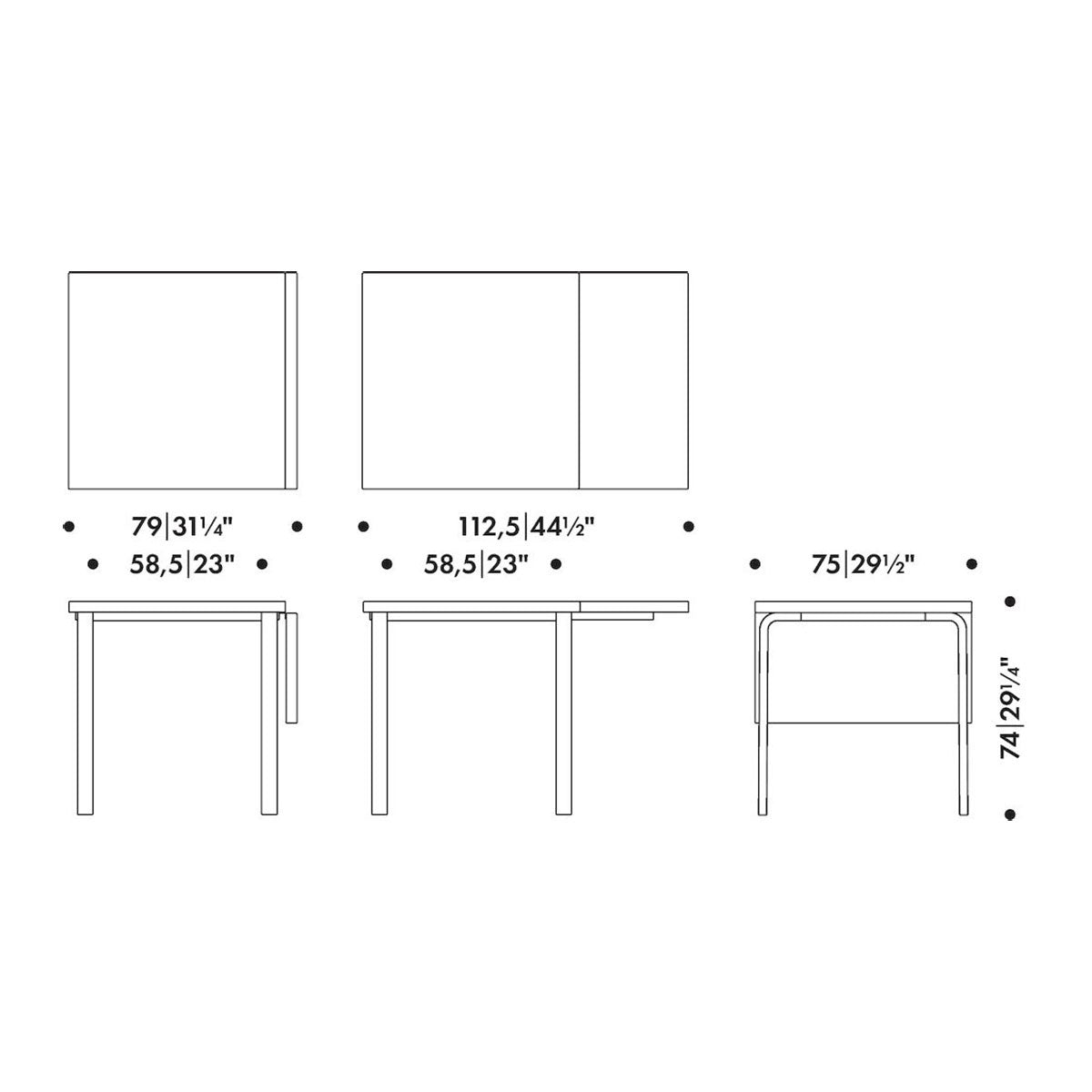 Artek Alvar Aalto DL81C Table