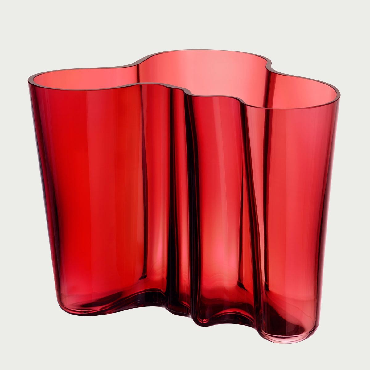 iittala Aalto Cranberry Vase - 6-1/4"