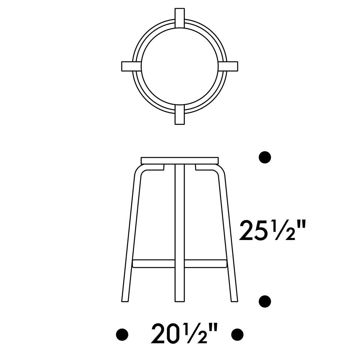 Artek Alvar Aalto Counter Stool 64 - Lacquered - 25.5" H