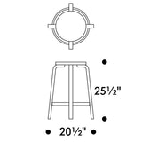 Artek Alvar Aalto Counter Stool 64 - Lacquered - 25.5" H