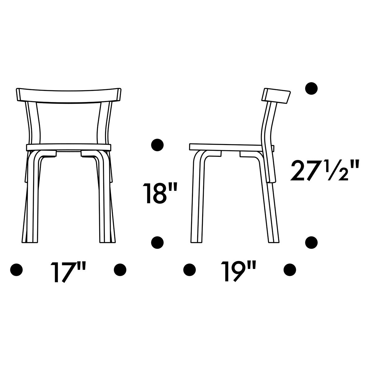 Artek Alvar Aalto 68 Chair - Lacquered - Artek Alvar Aalto Chairs