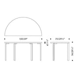 Artek Alvar Aalto Half-Round Table 96