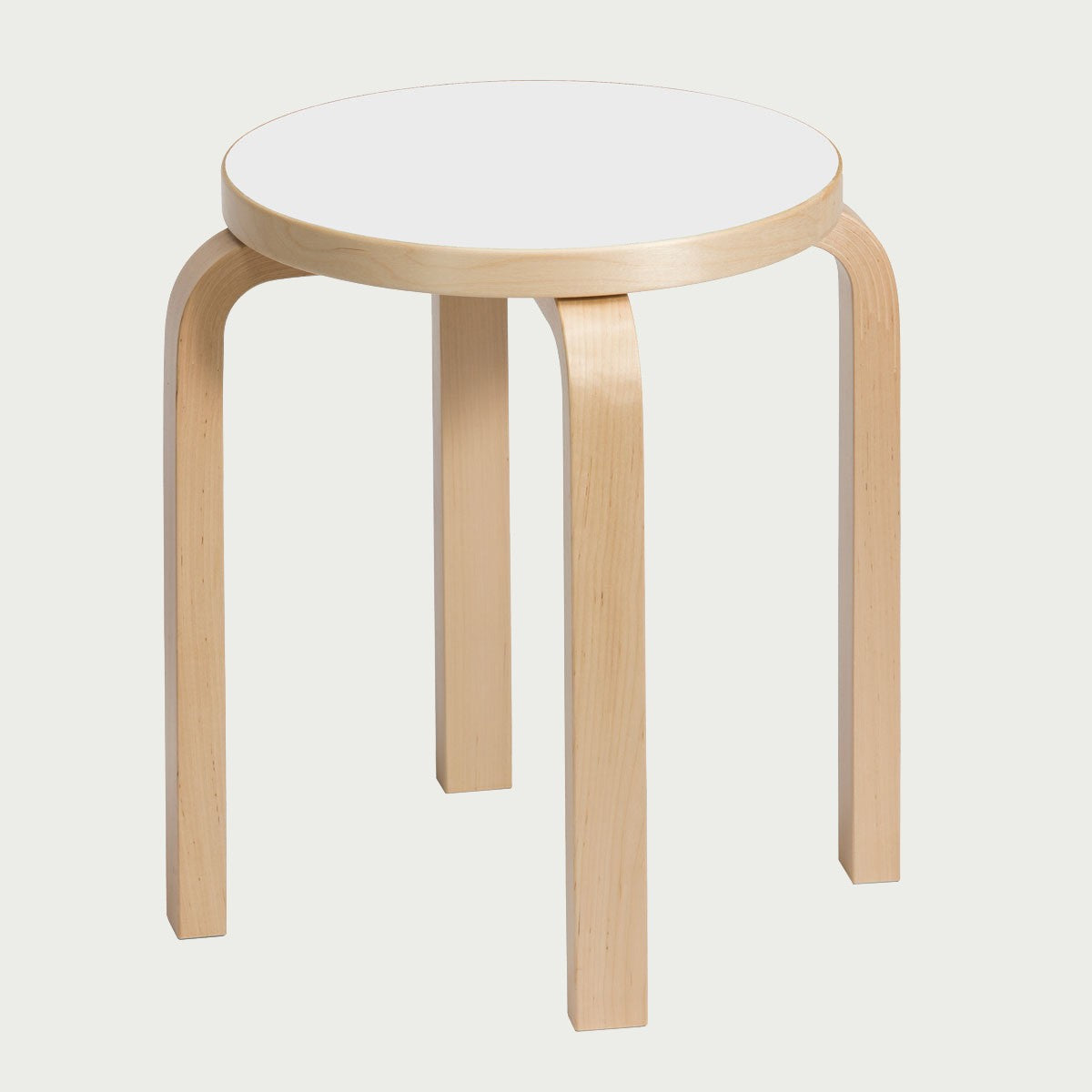 Artek Alvar Aalto - Four Legged Stool E60 - White Laminate