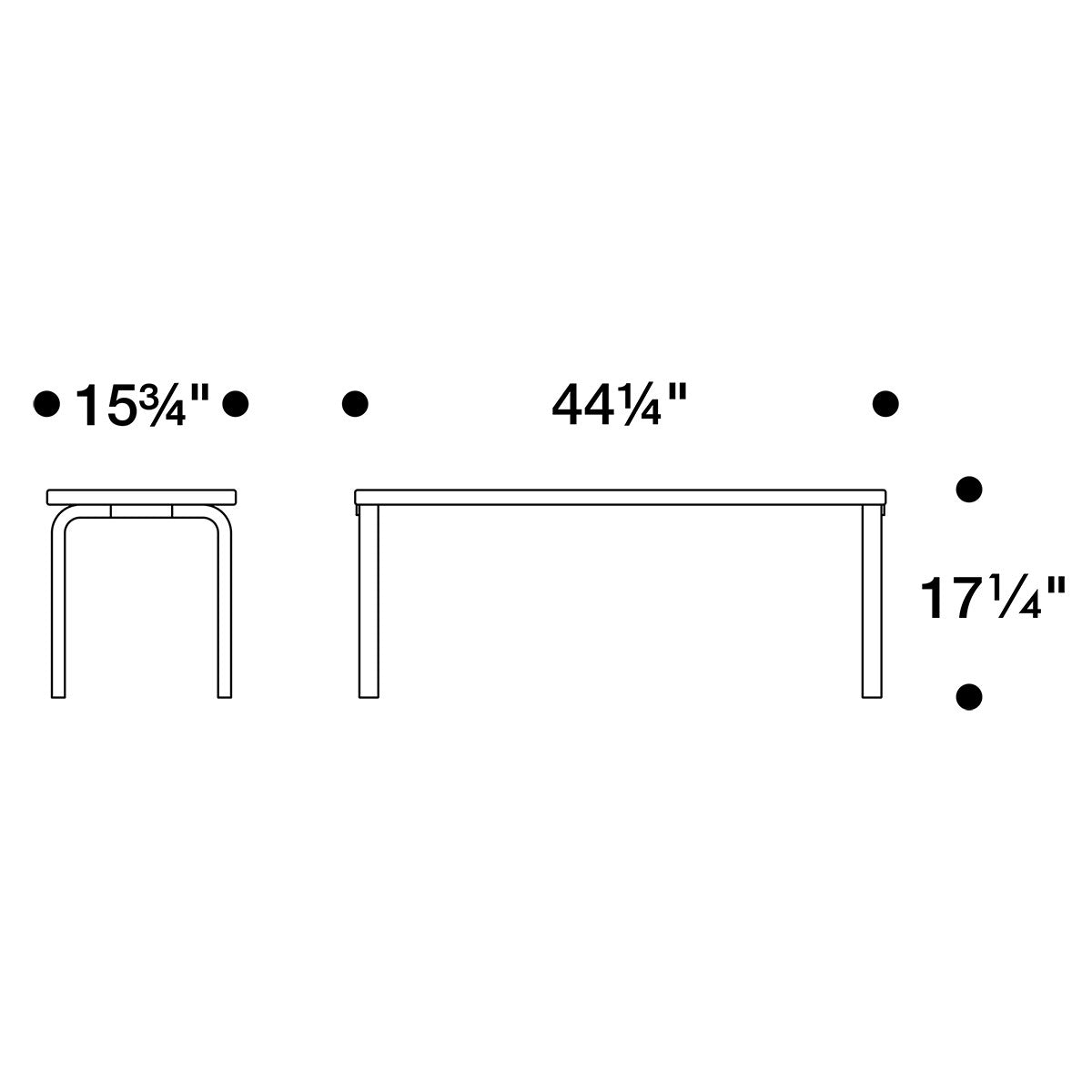 Artek Alvar Aalto Bench 153A