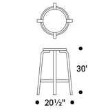 Artek Alvar Aalto Bar Stool 64 - Lacquered - 30" H