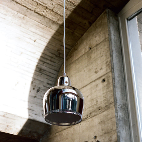 Artek Alvar Aalto A330S "Golden Bell" Ceiling Lamp - Chrome Plated Steel