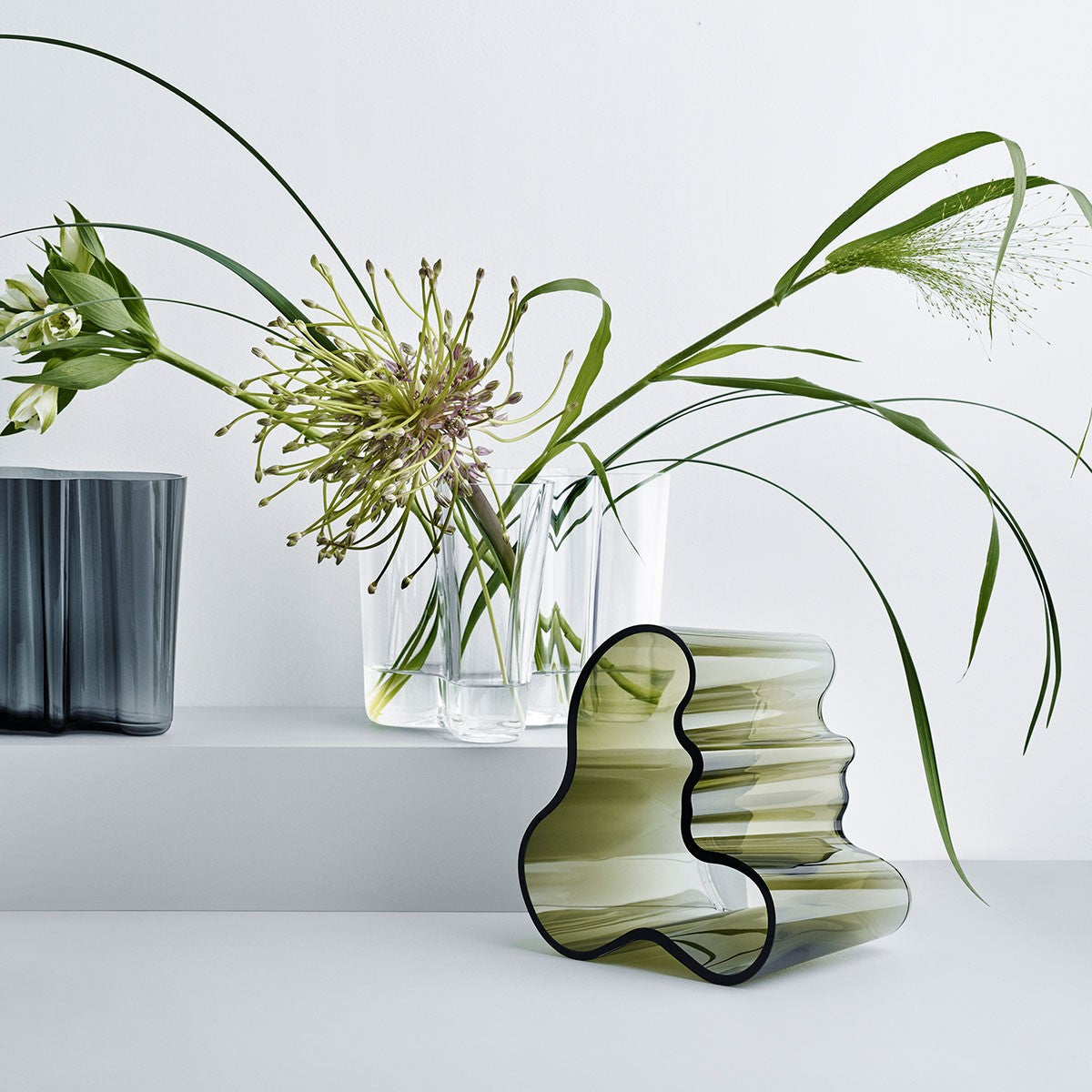 iittala Aalto Moss Green Vase - 6-1/4