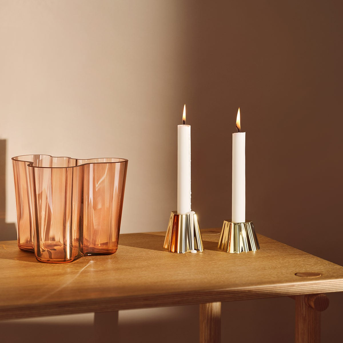 iittala Aalto Brass Candle Holder - 2"