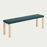 Artek Alvar Aalto Bench 168B - Upholstered Seat w/ Birch Legs