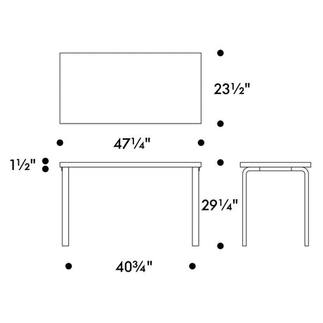Artek Alvar Aalto Table 80A