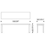 Artek Alvar Aalto Bench 168B - Solid Top