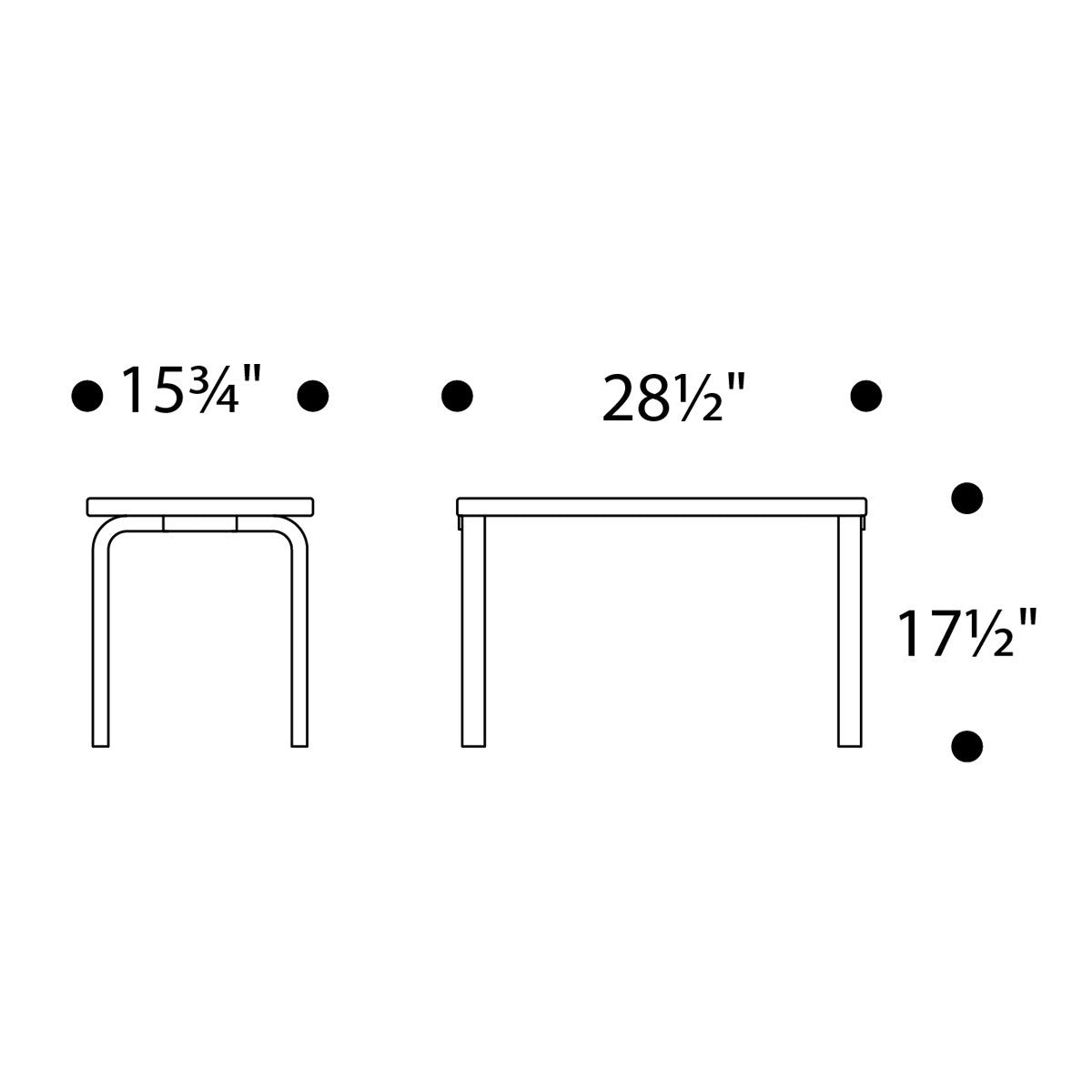 Artek Alvar Aalto Bench 153B - Solid Top