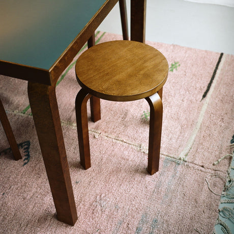 Artek Alvar Aalto - Four-Legged Stool E60 - Walnut Stained