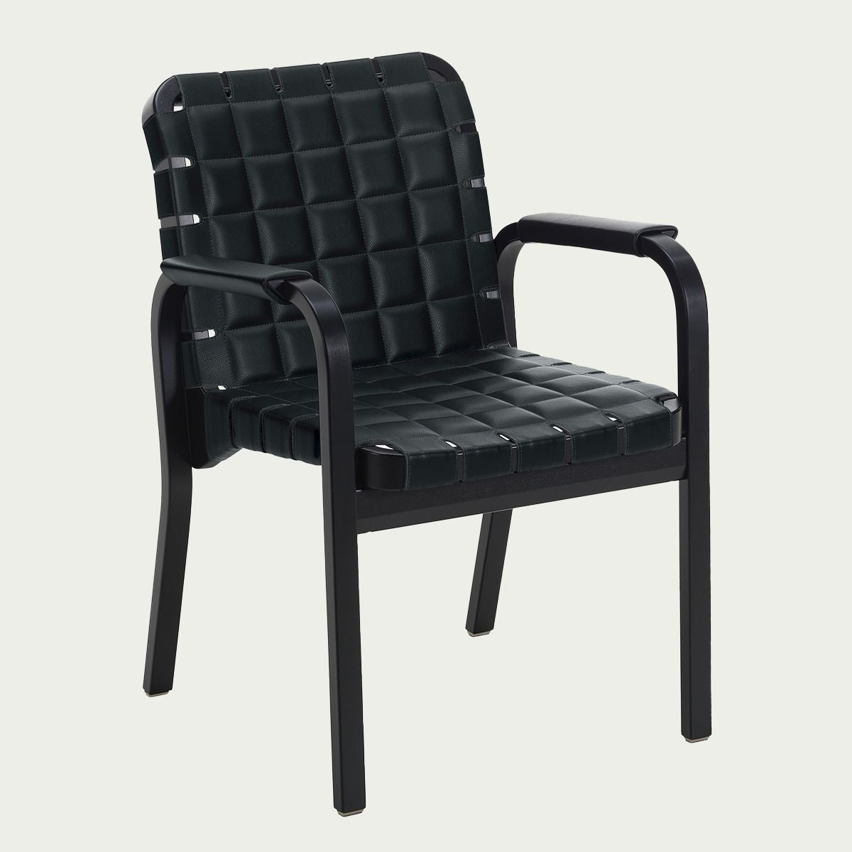 Artek Alvar Aalto Armchair 45 - Quilted Leather Upholstery