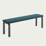 Artek Alvar Aalto Bench 168B - Upholstered Seat w/ Black Lacquered Legs